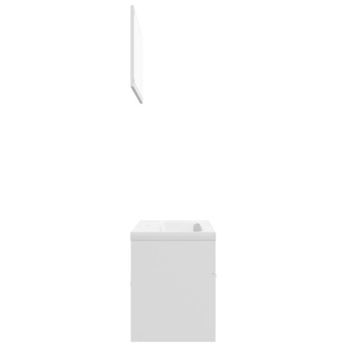 Bathroom Furniture Set White Engineered Wood - Image 6