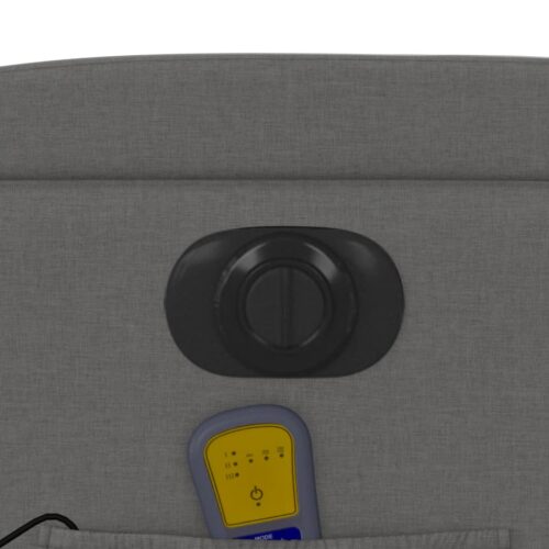Electric Massage Recliner Chair Dark Grey Fabric - Image 11