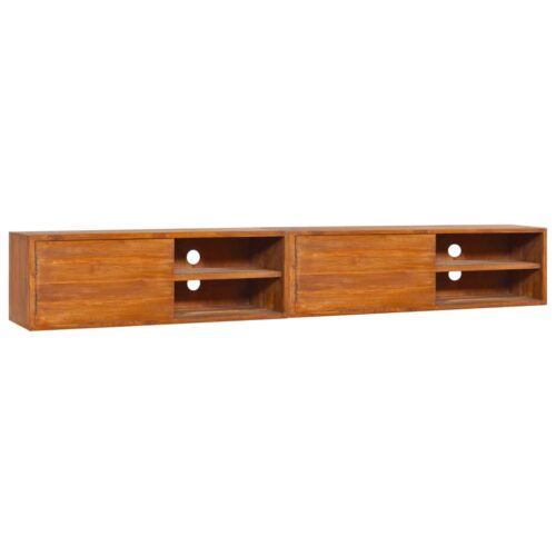 Wall-mounted TV Cabinet 180x30x30cm Solid Teak Wood - Image 12