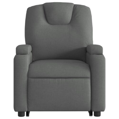 Electric Stand up Massage Recliner Chair Dark Grey Fabric - Image 8