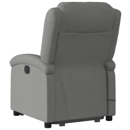 Electric Stand up Massage Recliner Chair Dark Grey Fabric - Image 4