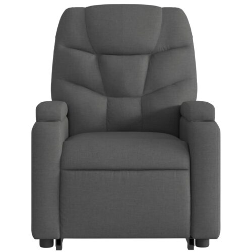 Stand up Massage Recliner Chair Dark Grey Fabric - Image 8