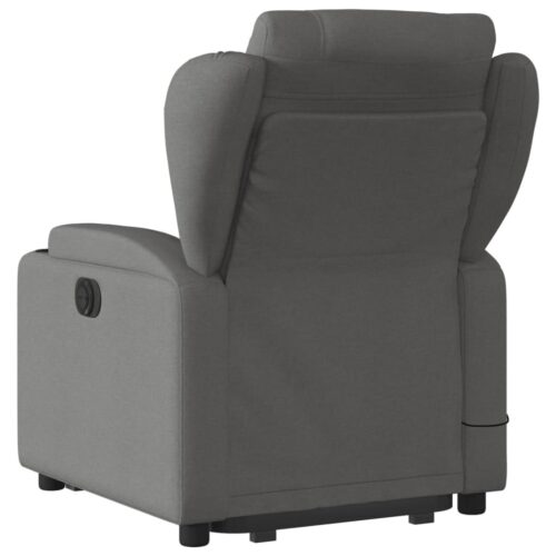 Stand up Massage Recliner Chair Dark Grey Fabric - Image 4