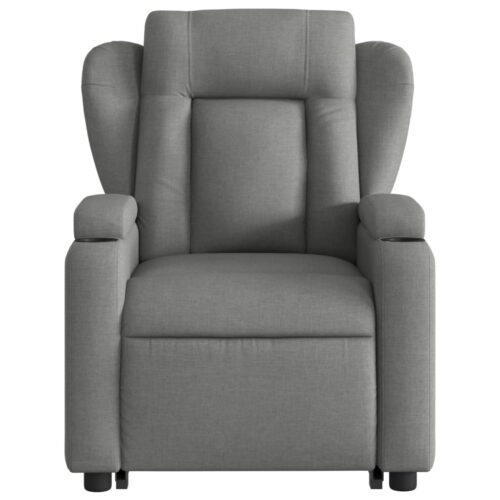 Stand up Massage Recliner Chair Dark Grey Fabric - Image 8