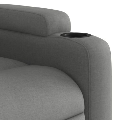 Stand up Massage Recliner Chair Dark Grey Fabric - Image 10