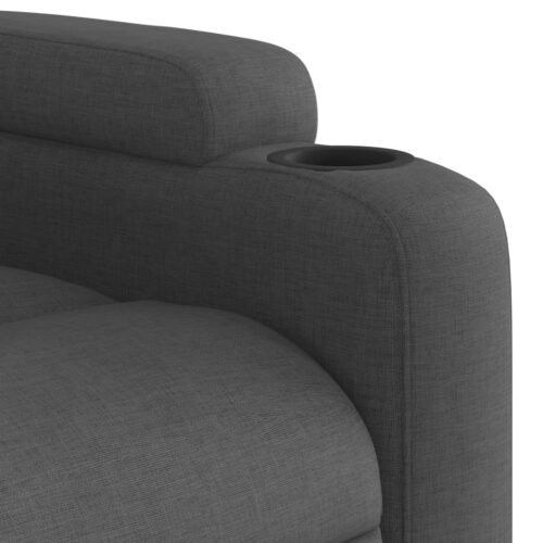 Electric Stand up Massage Recliner Chair Dark Grey Fabric - Image 11