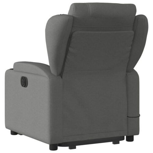 Electric Stand up Massage Recliner Chair Dark Grey Fabric - Image 4