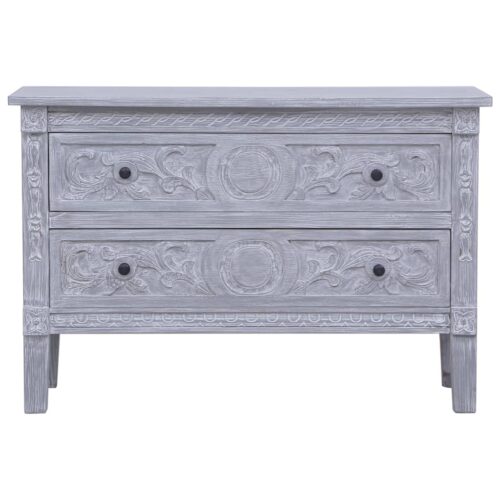 Sideboard with 2 Drawers 90x30x60cm Solid Mahogany Wood - Image 3