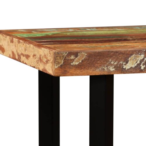 Bar Set 5 Pieces Solid Wood Reclaimed. Genuine Leather Canvas - Image 5