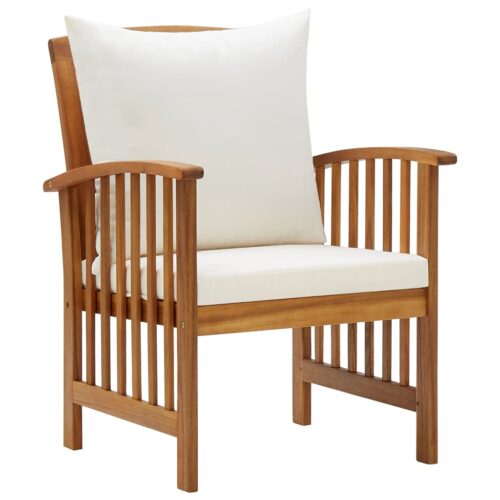 5-Piece Garden Lounge Set with Cushions Acacia Wood Timber Outdoor Patio Furniture (310257+310260+310263) - Image 4