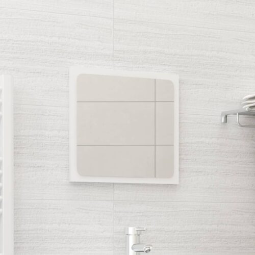 Bathroommirror High Gloss White 40x1.5x37cm Engineered Wood - Image 6