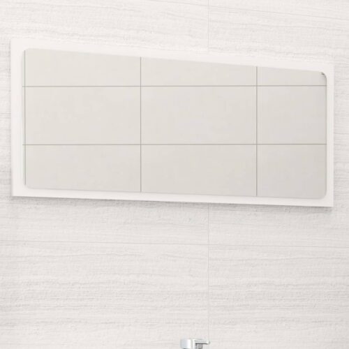 Bathroom Mirror High Gloss White 80x1.5x37cm Engineered Wood - Image 6