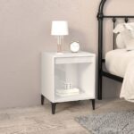 Bedside Cabinet High Gloss White 40x35x50cm