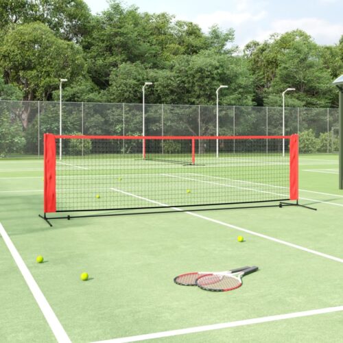Tennis Net Black Red 300x100x87cm Polyester - Image 10