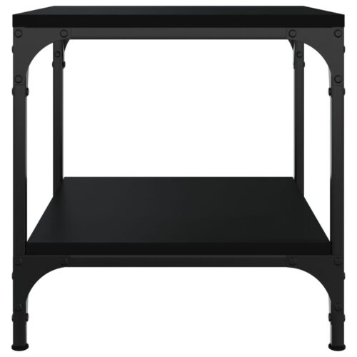 Coffee Table Black 50x50x40cm Engineered Wood - Image 5