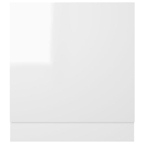 Dishwasher Panel High Gloss White 59.5x3x67cm Engineered Wood - Image 5