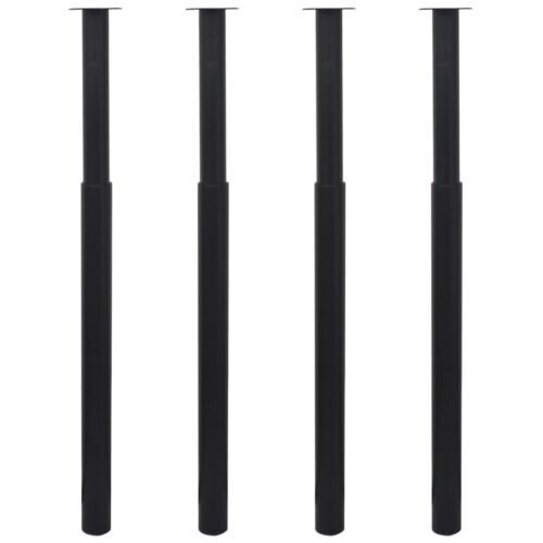 4pcs Telescopic Table Legs Black 710mm-1100mm - Image 7