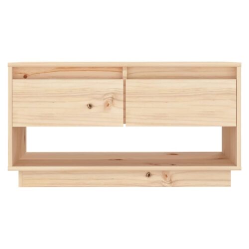 TV Cabinet 74x34x40cm Solid Wood Pine - Image 3