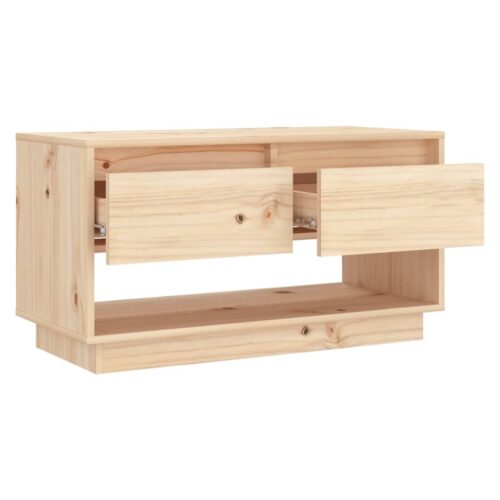 TV Cabinet 74x34x40cm Solid Wood Pine - Image 4