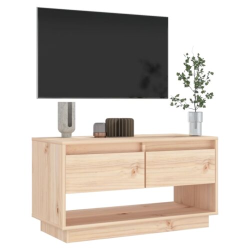TV Cabinet 74x34x40cm Solid Wood Pine - Image 7