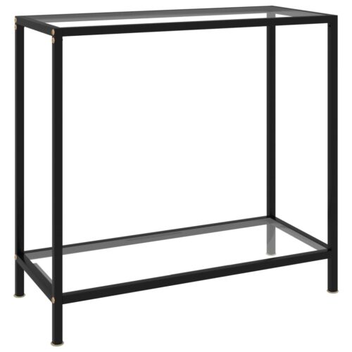 Console Table Transparent 80x35x75cm Tempered Glass
