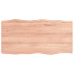 Table Top Light Brown 100x50x(2-4)cm Treated Solid Wood DIY Desk Panel Board