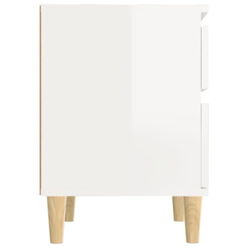 Bedside Cabinet High Gloss White 40x35x50cm - Image 6