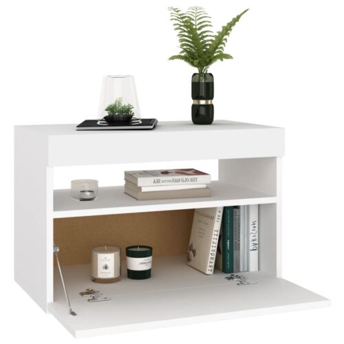 TV Cabinet with LED White 60x35x40cm - Image 9