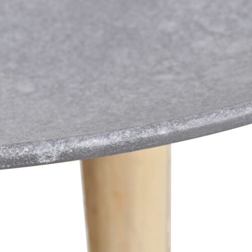 Two-Piece Side Table/Coffee Table Set 55cm 44cm Concrete Grey - Image 5
