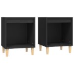 Bedside Cabinets 2pcs Black 40x35x50cm