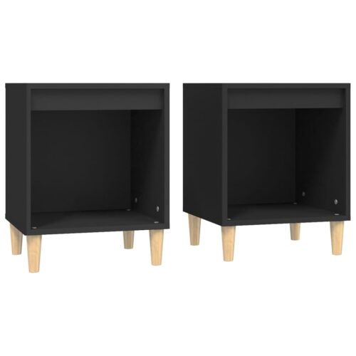 Bedside Cabinets 2pcs Black 40x35x50cm
