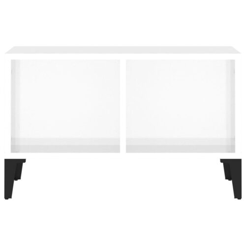 Coffee Table High Gloss White 60x50x36.5cm Engineered Wood - Image 5