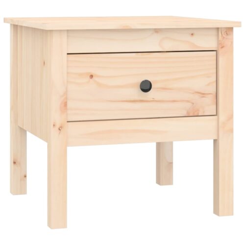 2x Pine Wood Side Coffee Tables Set Sofa Lounge Bedside Storage Nightstand 50x50x49cm - Image 3