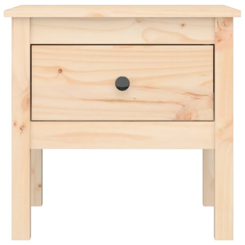 2x Pine Wood Side Coffee Tables Set Sofa Lounge Bedside Storage Nightstand 50x50x49cm - Image 8