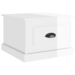 Coffee Table High Gloss White 50x50x35cm Engineered Wood