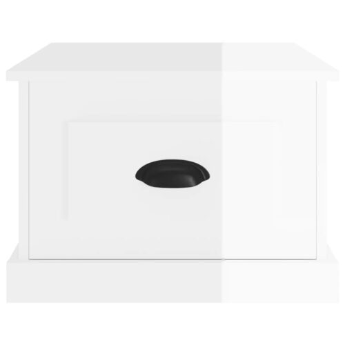 Coffee Table High Gloss White 50x50x35cm Engineered Wood - Image 6