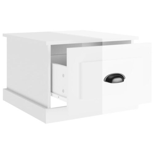 Coffee Table High Gloss White 50x50x35cm Engineered Wood - Image 7