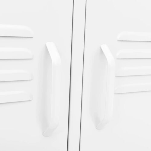 TV Cabinet White 105x35x50cm Steel - Image 7