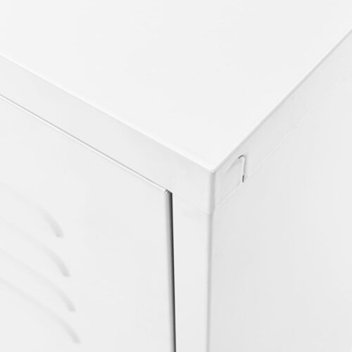 TV Cabinet White 105x35x50cm Steel - Image 8
