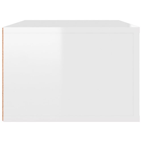 Hanging TV Cabinet High Gloss White 80x36x25cm Engineered Wood - Image 8