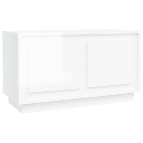 High Gloss Cabinet Entertainment Unit TV Table Stand Wooden Storage Shelf White