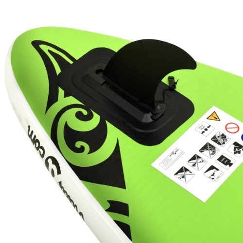 Inflatable Stand Up Paddleboard Set 320x76x15cm Green - Image 7