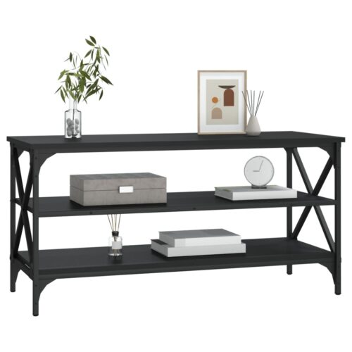 TV Cabinet Black 100x40x50cm Engineered Wood - Image 3