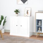 Sideboards 2pcs High Gloss White 37.5x35.5x67.5cm Engineered Wood