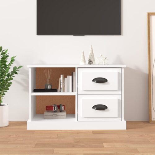 TV Cabinet White 73x35.5x47.5cm Engineered Wood