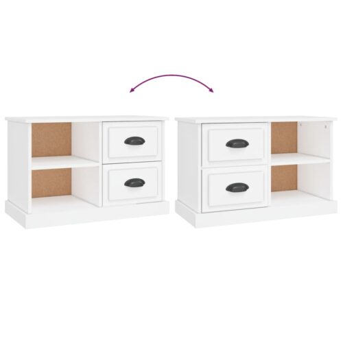 TV Cabinet White 73x35.5x47.5cm Engineered Wood - Image 9
