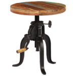 Side Table 45x(45-62)cm Solid Reclaimed Wood Cast Iron