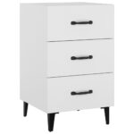 Bedside Cabinet White 40x40x66cm Engineered Wood