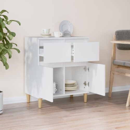 Sideboard White 60x35x70cm Engineered Wood - Image 3