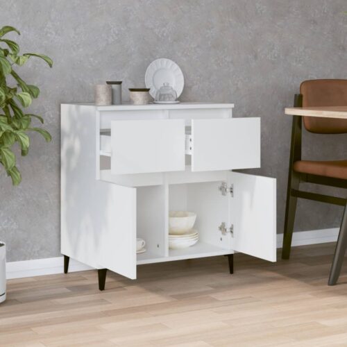 Wooden Buffet Sideboard Cabinet Storage Dresser Drawers Cupboard Table White - Image 3